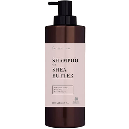 Шампунь з олією Ши  - Clever Cosmetics Glossy Line Shampoo 1000 мл