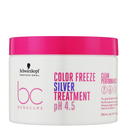 Маска для нейтралізації небажаної жовтизни волосся - Schwarzkopf BC Bonacure Color Freeze Silver Treatment pH 4.5