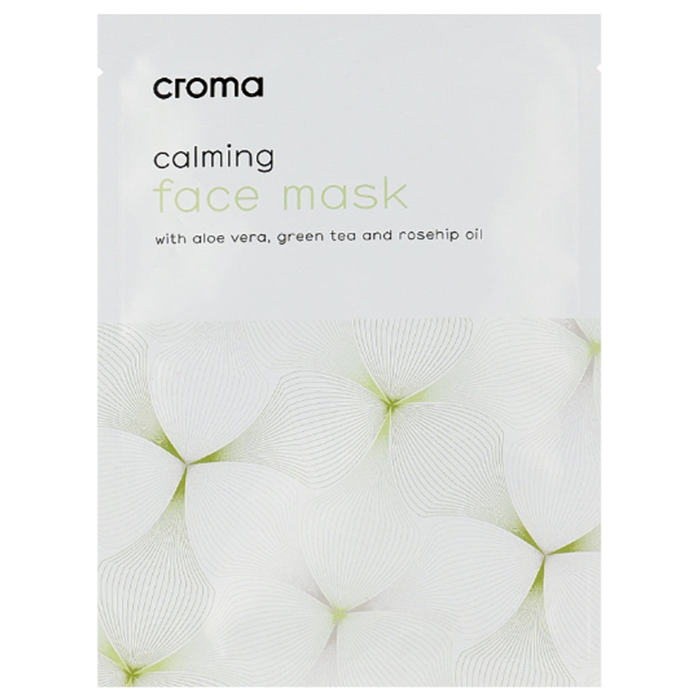 Маска для лица с экстрактом зеленого чая - Croma Face Mask Green Tea