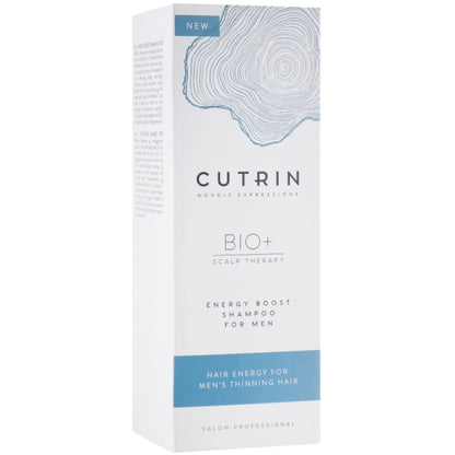 Стимулюючий шампунь для чоловіків проти випадіння - Cutrin BIO+ упаковка