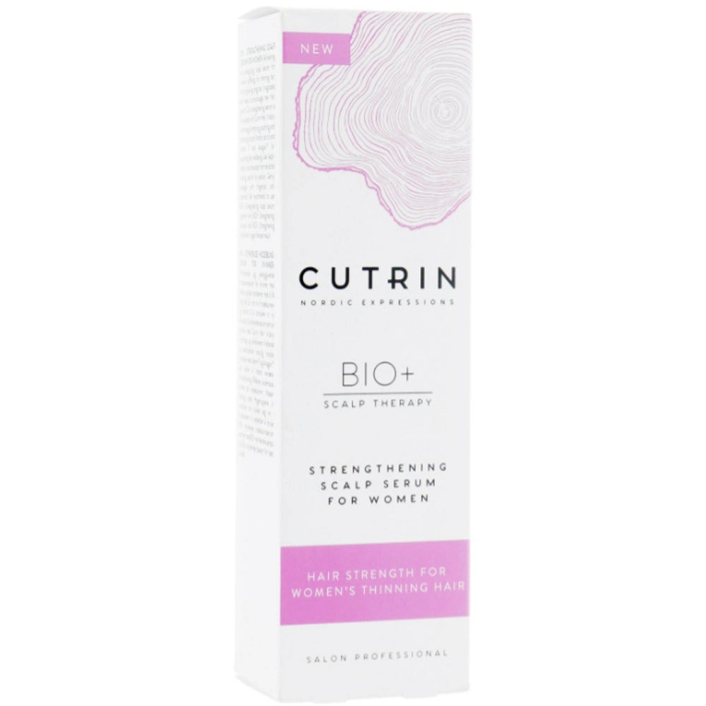 Зміцнююча сироватка проти випадіння волосся для жінок - Cutrin BIO+ упаковка