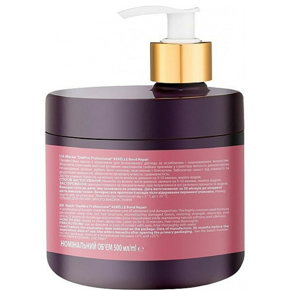 Маска з кератином для волосся - DeMira Professional Kerelle Bond Repair Mask