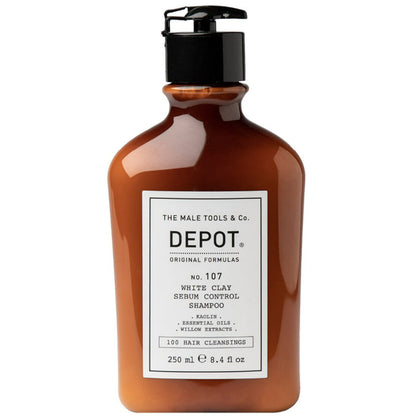 Шампунь з білою глиною для жирної шкіри голови та волосся - Depot No. 107 White Clay Sebum Control Shampoo