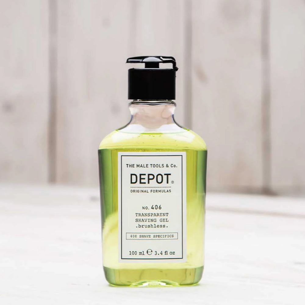 Гель для бритья без пены - Depot No. 406 Transparent Shaving Gel
