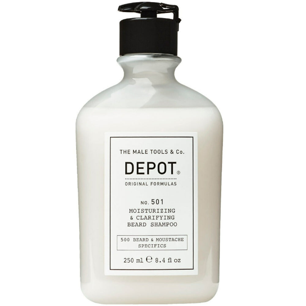 Очищуючий і зволожуючий шампунь для бороди - Depot No. 501 Moisturizing &amp; Clarifying Beard Shampoo