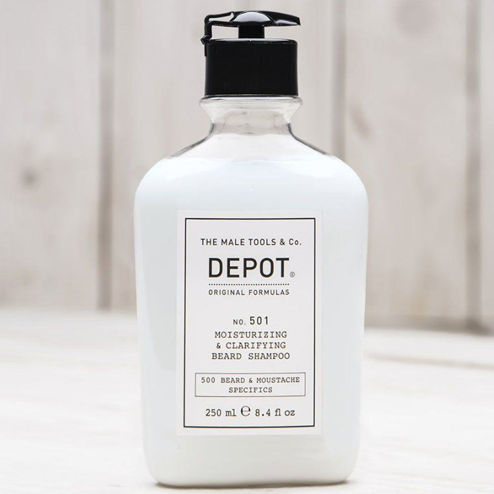 Очищуючий і зволожуючий шампунь для бороди - Depot No. 501 Moisturizing &amp; Clarifying Beard Shampoo