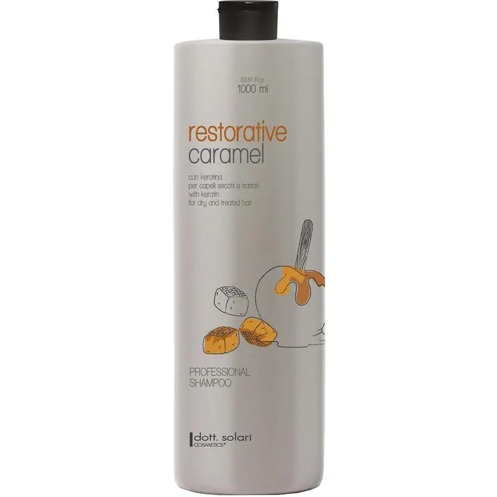 Восстанавливающий шампунь карамель с кератином – Dott. Solari Restorative Caramel Shampoo