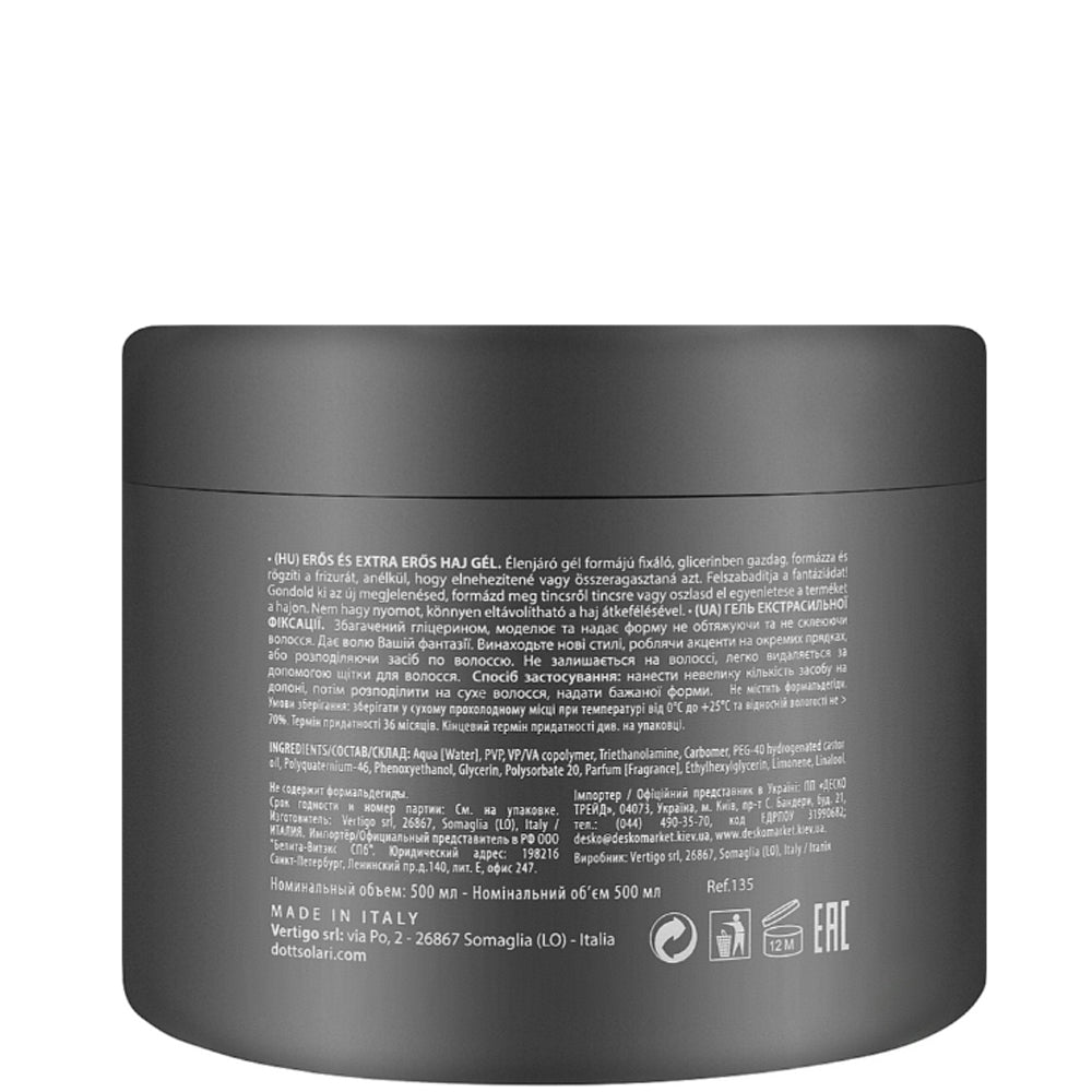 Dott. Solari Style Extra Strong Hold Gel - Гель для волосся екстрасильної фіксації