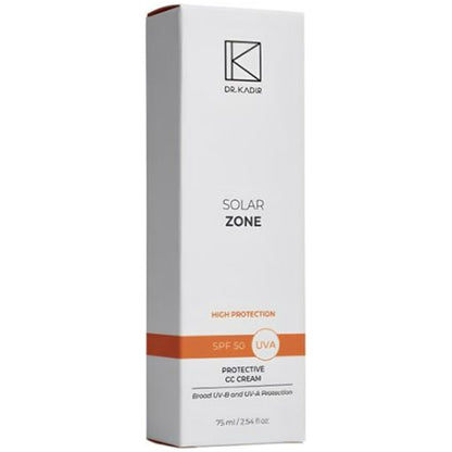 Dr. Kadir Solar Zone Protective CC Cream SPF 50 - Сонцезахисний зволожуючий крем з тоном