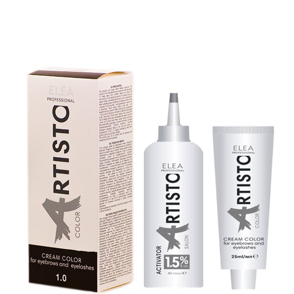 Краска для бровей и ресниц 25мл+40мл - Elea Professional Artisto Cream Color Eyebrows 25ml+40ml