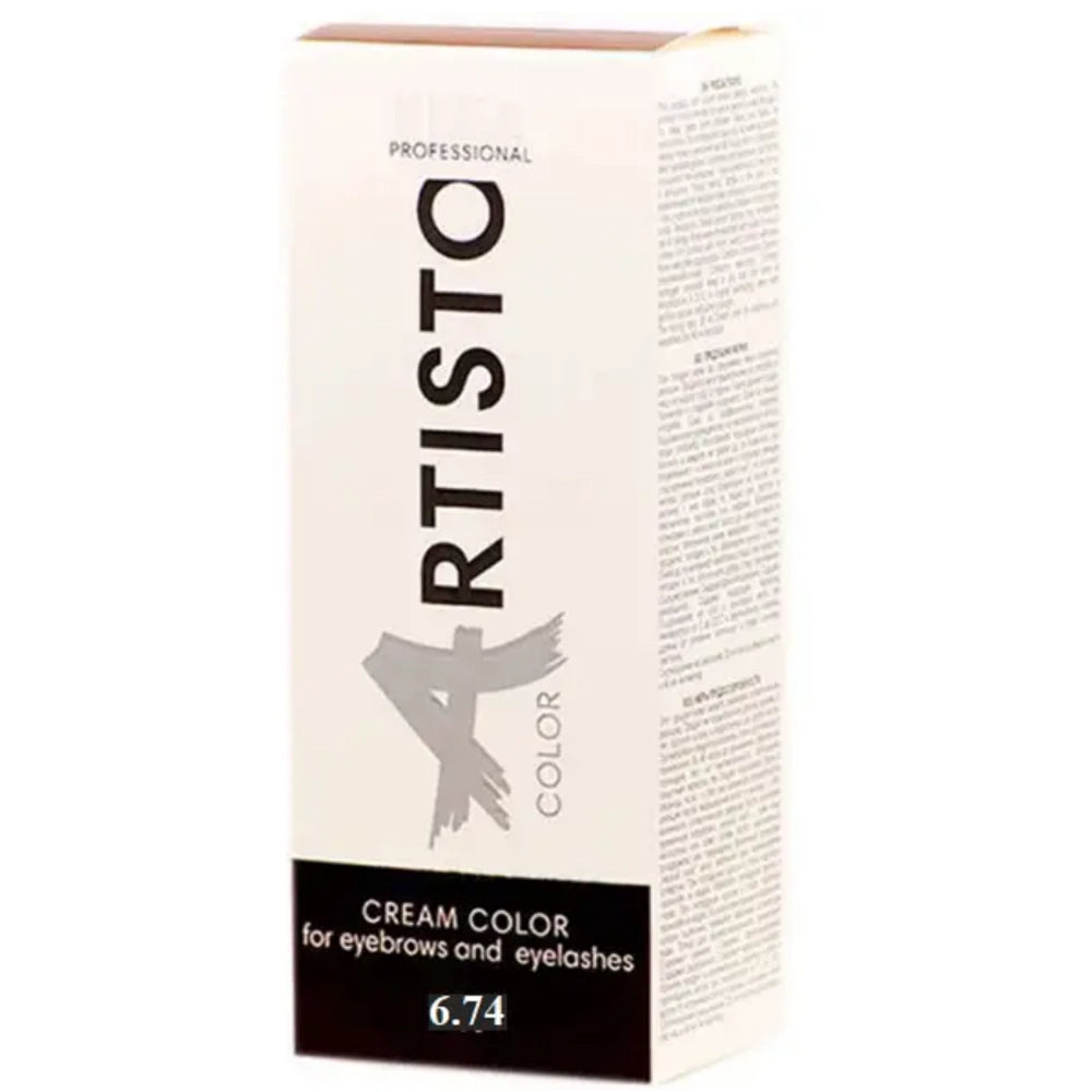 Фарба для брів та вій 25мл+40мл - Elea Professional Artisto 6-74