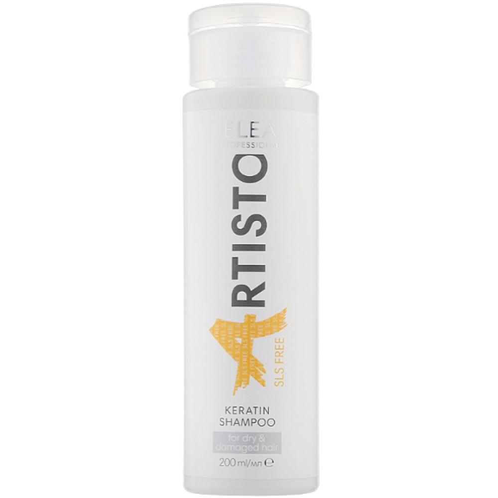 Безсульфатний відновлювальний шампунь з кератином - Elea Professional Artisto Keratin Shampoo
