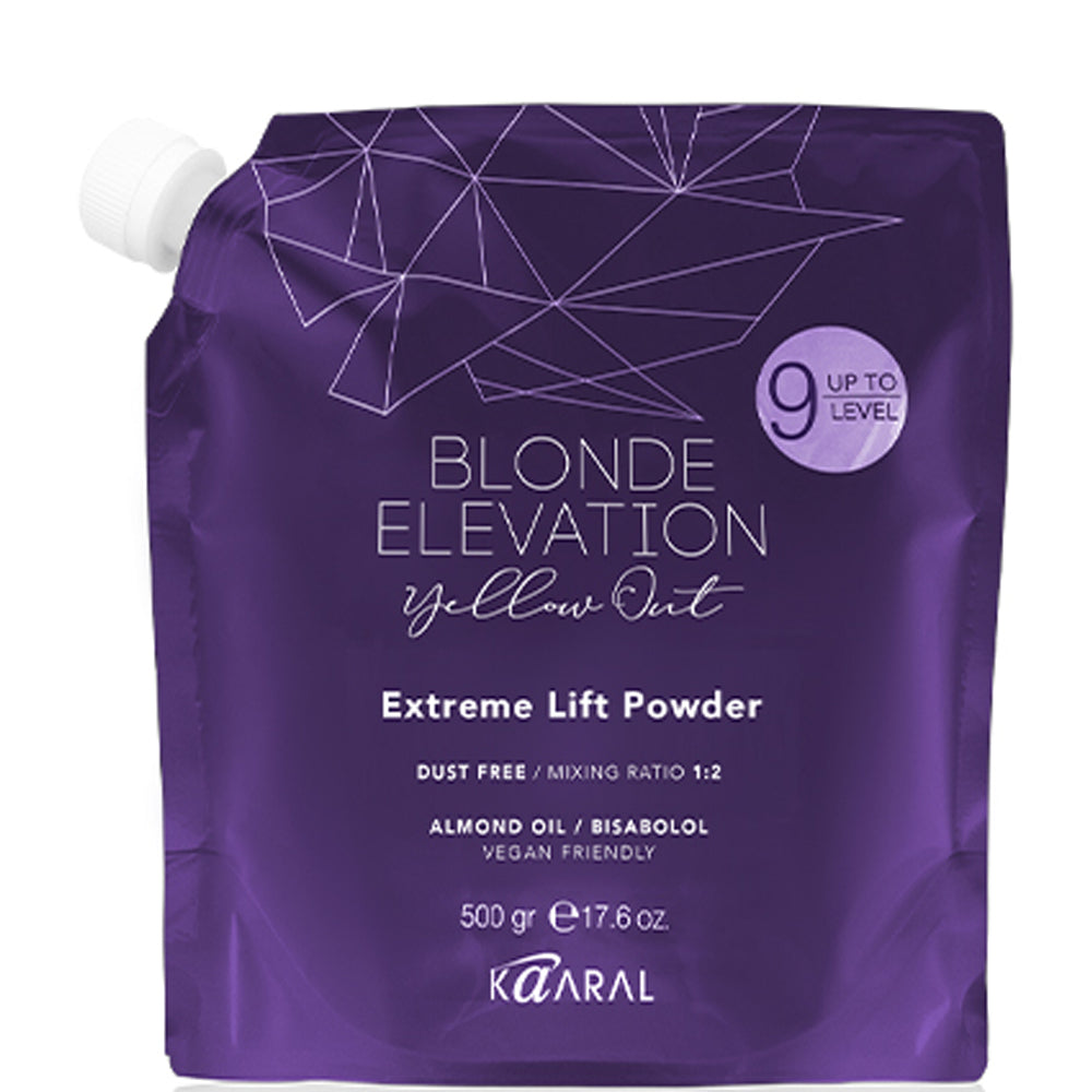 Kaaral Blond Elevation Yellow Out Extreme Lift Powder - Пудра освітлююча для волосся до 9 рівня