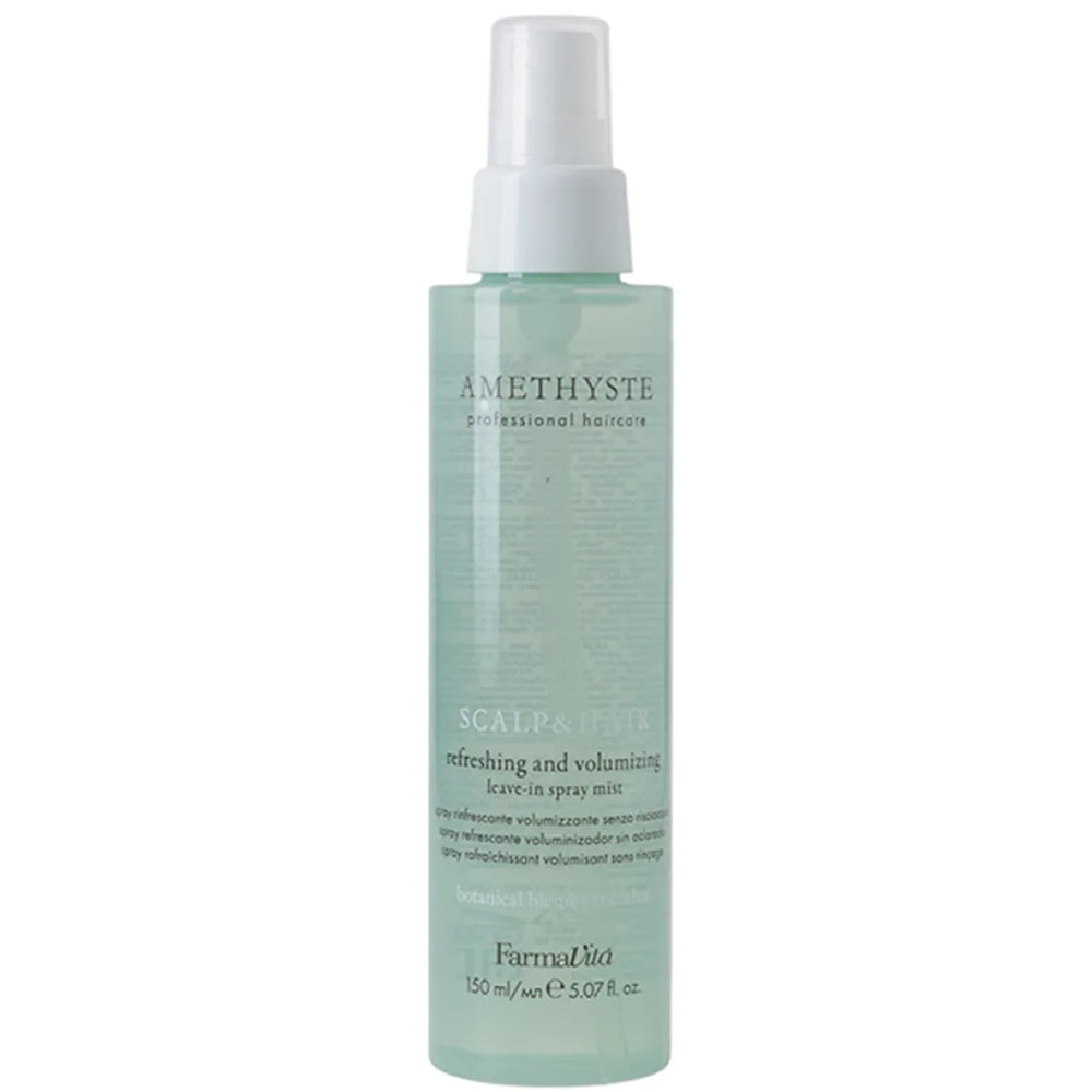 Успокаивающий спрей для восстановления баланса кожи головы после химических процедур - Farmavita Amethyste Advance Scalp & Hair Refreshing And Volumizing Spray