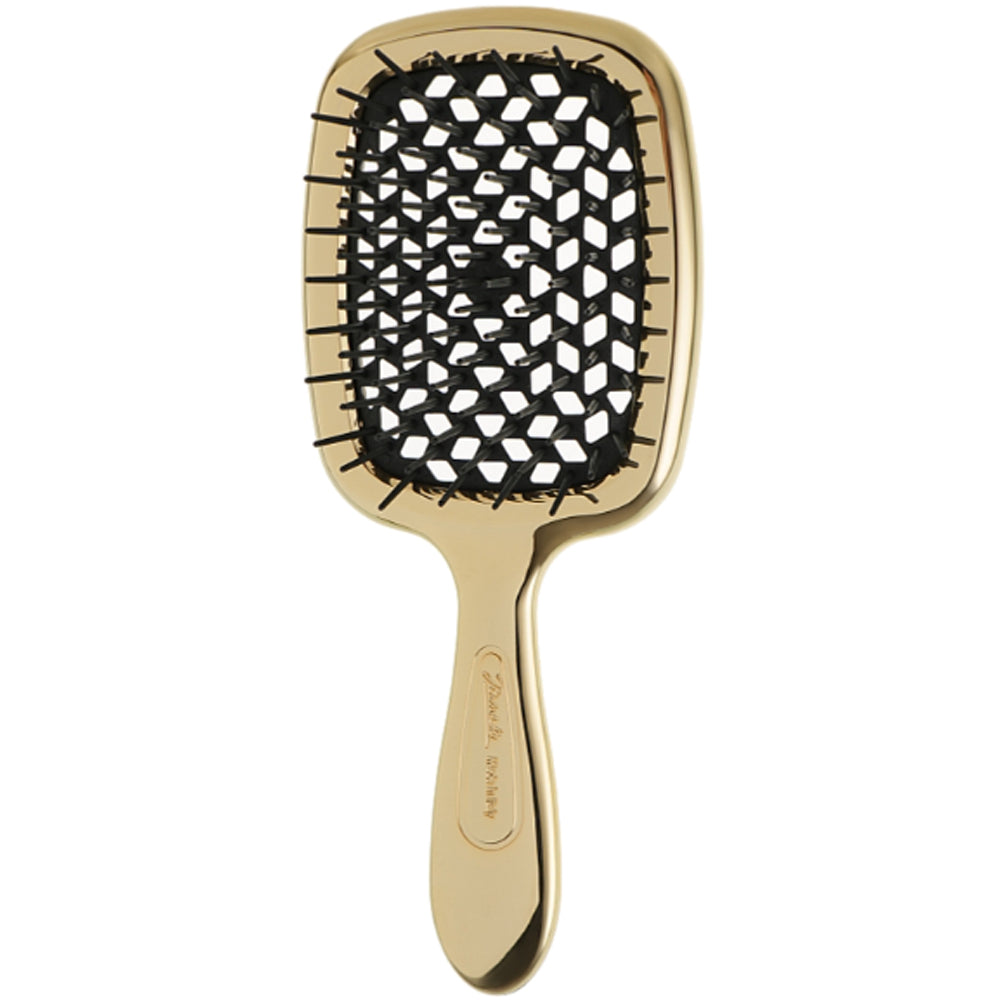Расческа для волос золотая с черными - Janeke Superbrush Limited Gold&amp;Black