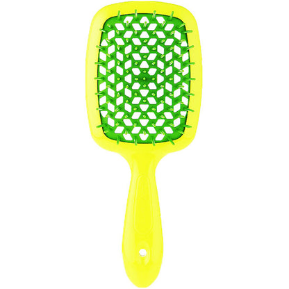 Гребінець для волосся жовтий з зеленим - Janeke Superbrush The Original Italian Green&amp;Yellow