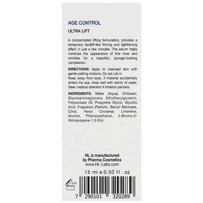 Комплекс для миттєвого ефекту ліфтингу - Holy Land Age Control Ultralift склад