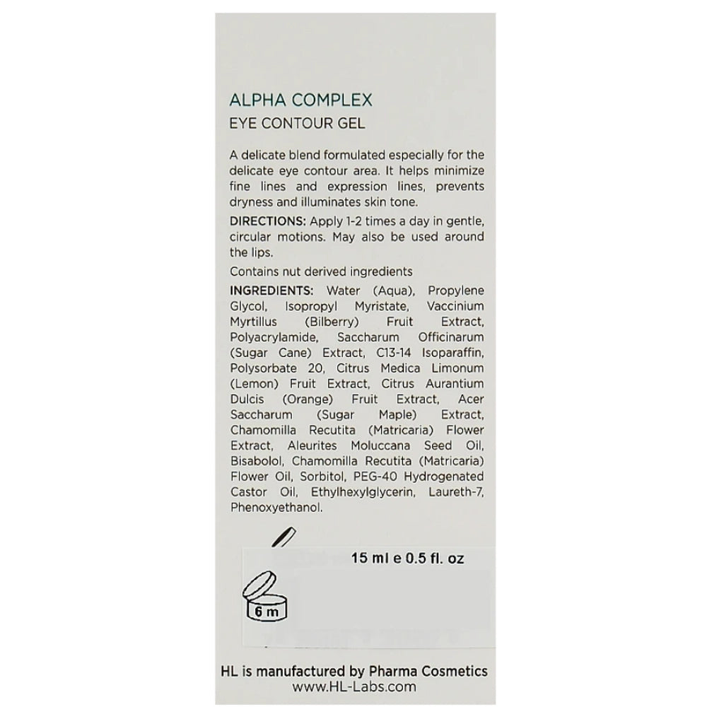 Гель для повік - Holy Land Alpha Complex Eye Contour Gel склад