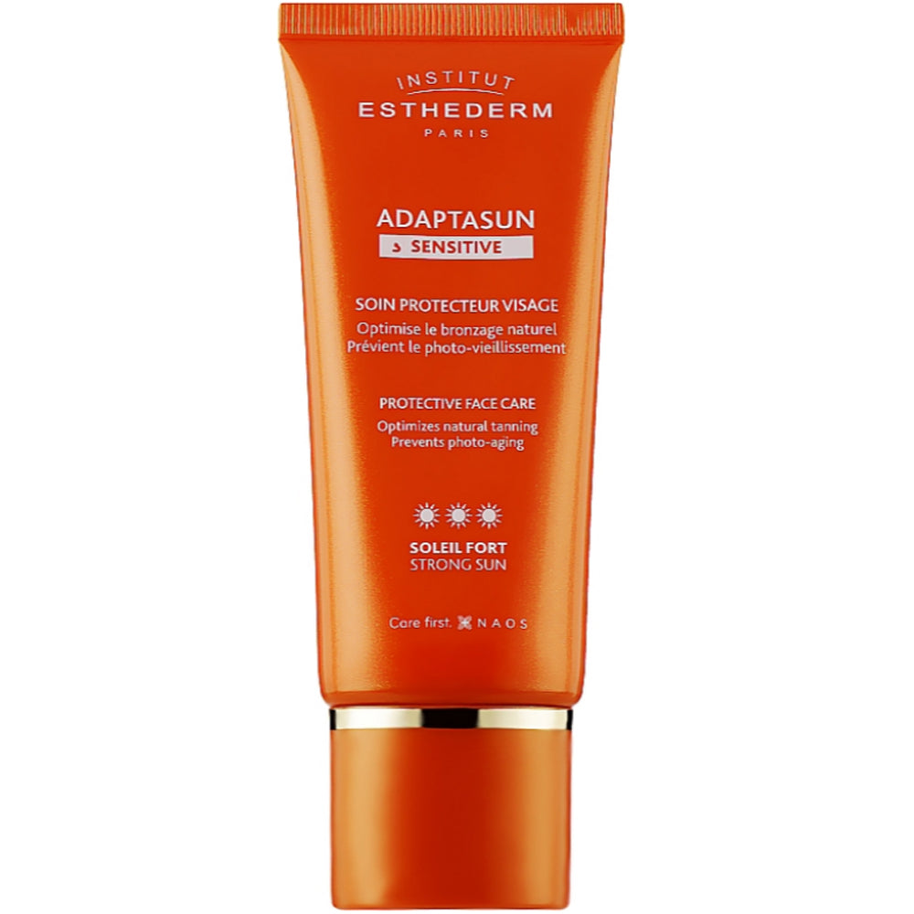 Institut Esthederm Adaptasun Sensitive Protective Face Care SPF 50 - Сонцезахисний крем для чутливої шкіри обличчя