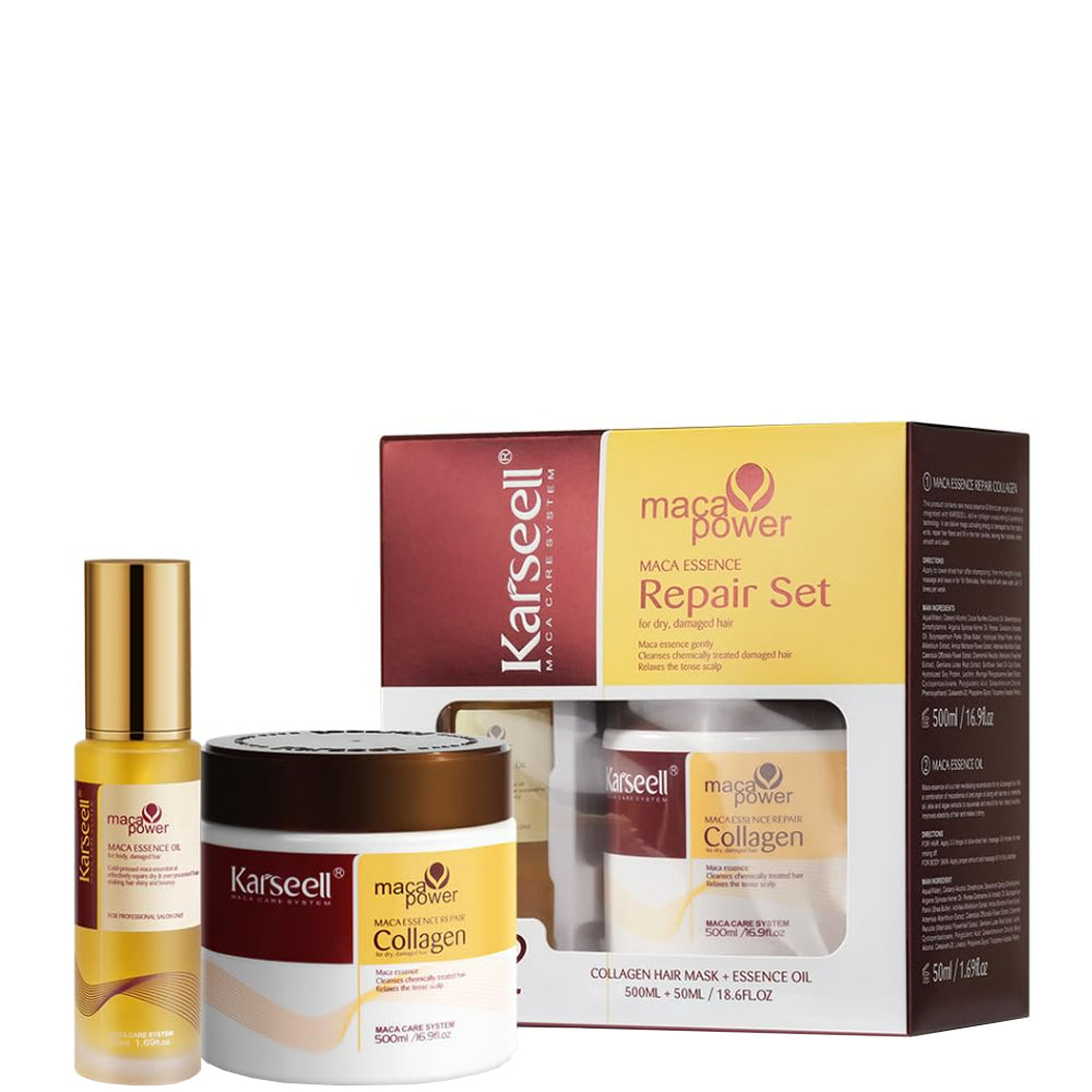 Відновлюючий набір з есенцією маки - Karseell Maca Power Essence Repair Set