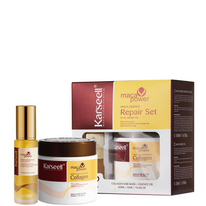 Відновлюючий набір з есенцією маки - Karseell Maca Power Essence Repair Set