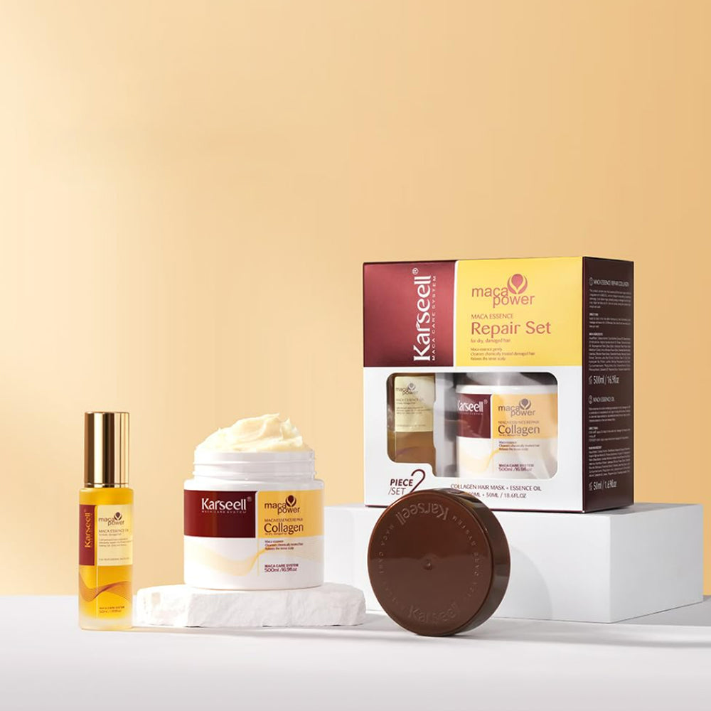 Відновлюючий набір з есенцією маки - Karseell Maca Power Essence Repair Set