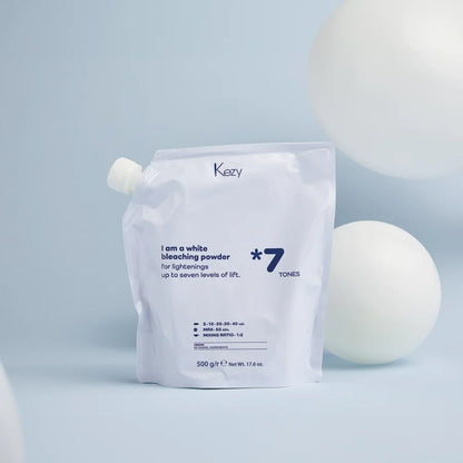 Білий знебарвлюючий порошок до 7 тонів - Kezy Bleaching Powder фото