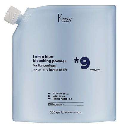 Блакитний знебарвлюючий порошок до 9 тонів - Kezy Bleaching Powder