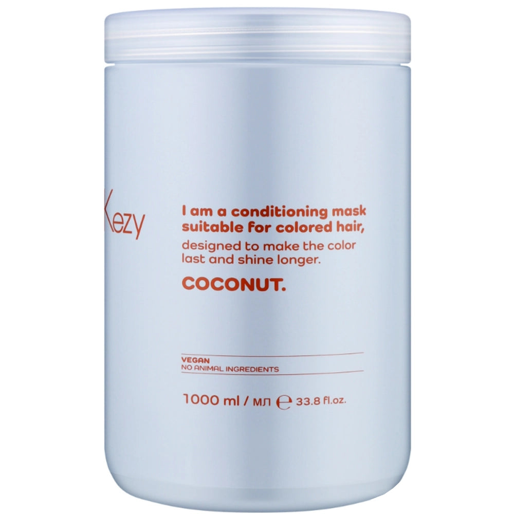Кондиціонуюча маска для фарбованого волосся - Kezy Coconut 1000 мл