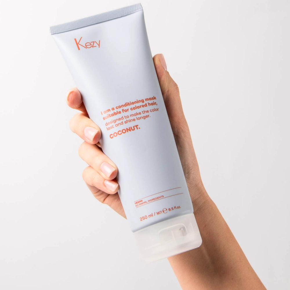 Кондиціонуюча маска для фарбованого волосся - Kezy Coconut фото