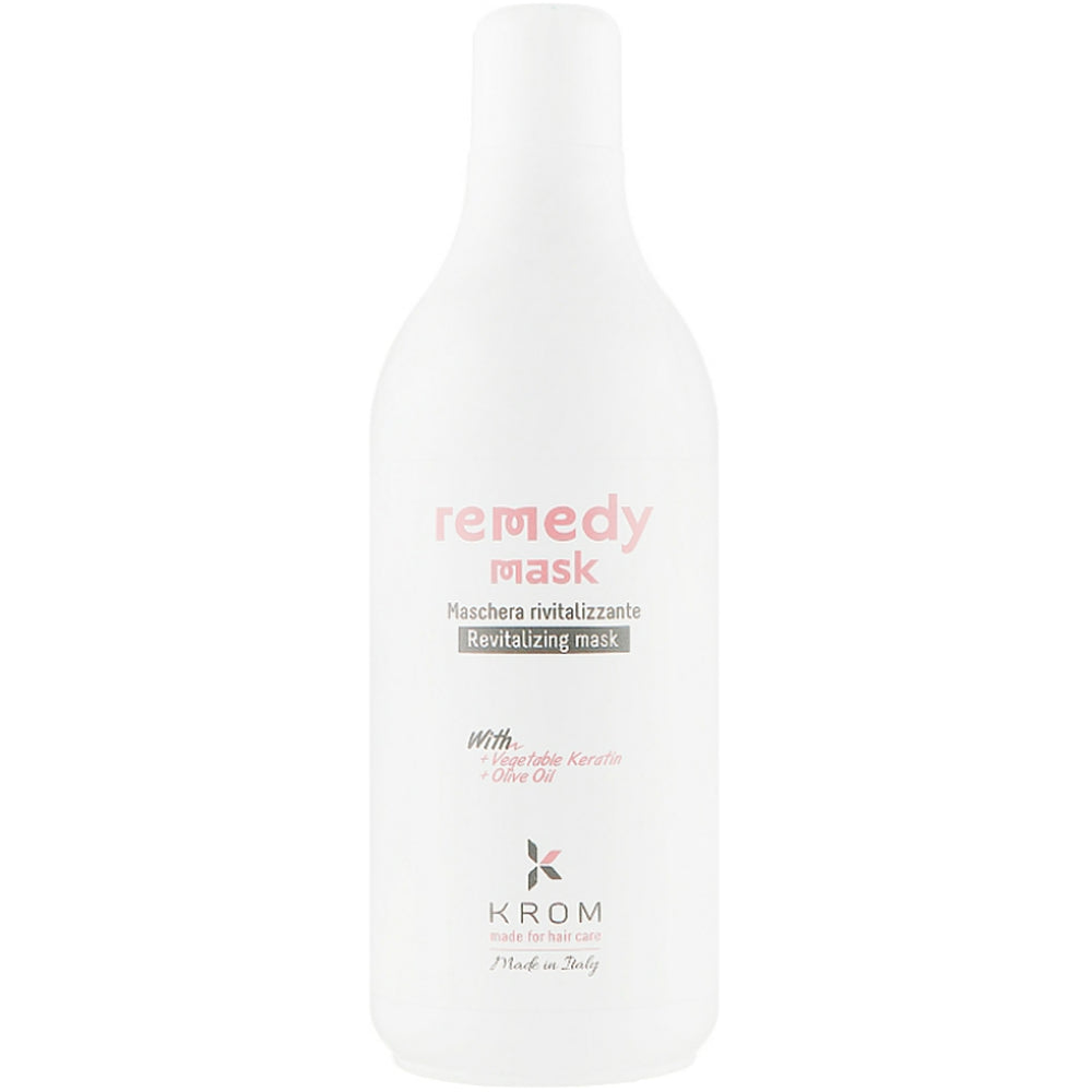 Маска восстанавливающая с растительным кератином и маслом оливы - Krom Remedy Mask
