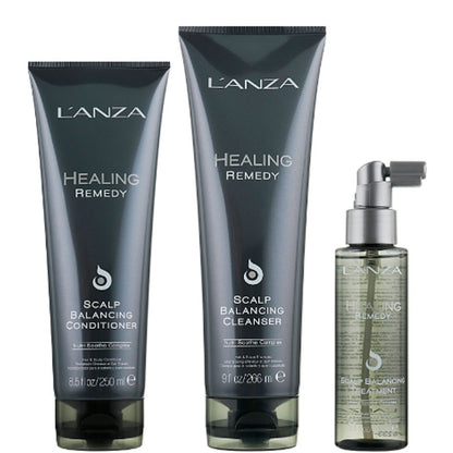 L'anza Healing Remedy Holiday Trio Kit - Набір для відновлення волосся та шкіри голови