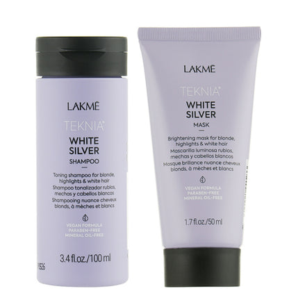 Дорожній набір для блондованого волосся - Lakme Teknia White Silver Travel Pack