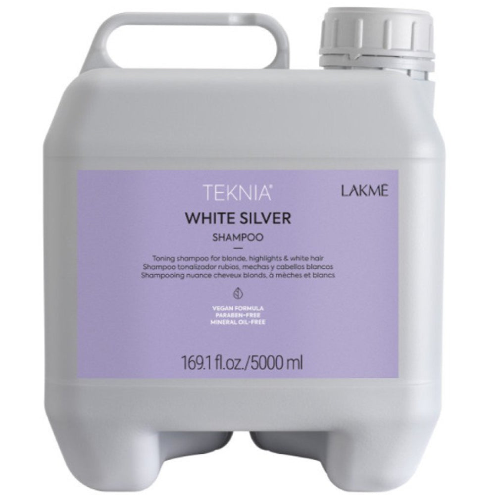 Тонуючий шампунь для нейтралізації жовтизни - Lakme Teknia White Silver 5000 мл