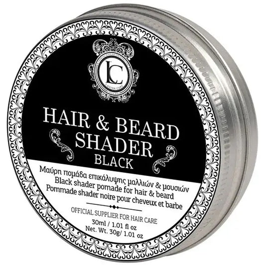 Черная помада для камуфляжа бороды и волос средней фиксации - Lavish Care Black Beard And Hair Shader Pomade