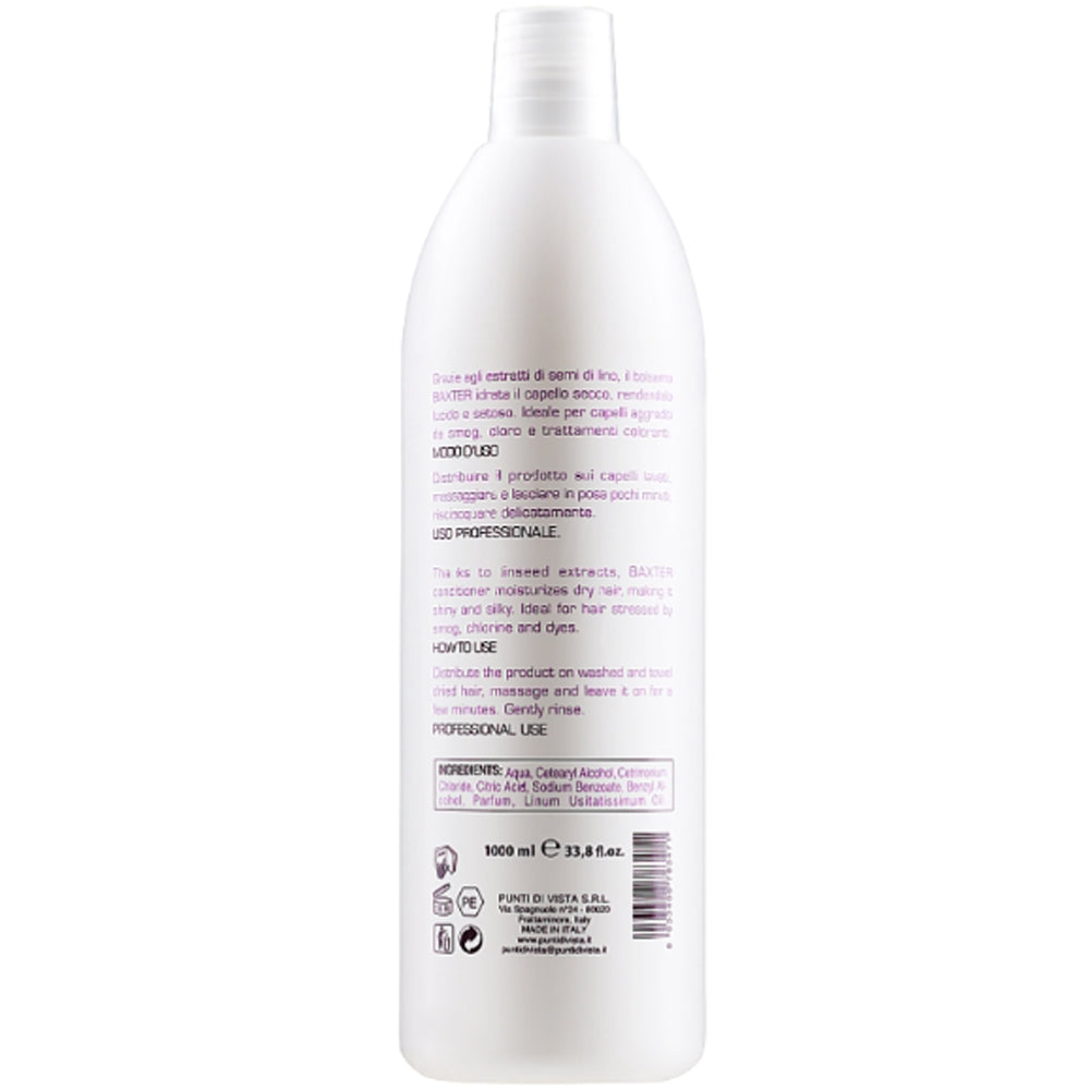 Punti di Vista Baxter Linseed Oil Conditioner - Зволожуючий бальзам-кондиціонер для щоденного використання з олією насіння льону