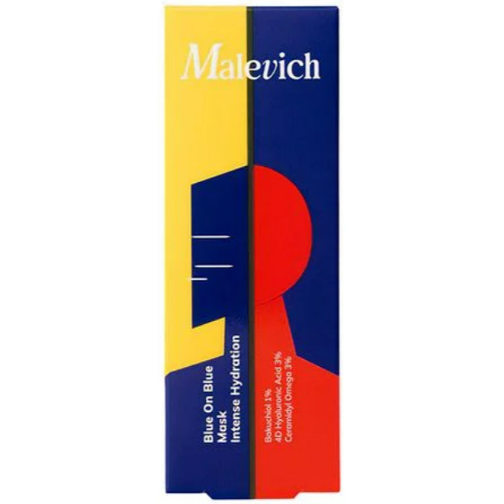 Інтенсивна зволожувальна маска для обличчя з бакучіолом - Malevich Blue On Blue Mask