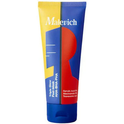 Мультикислотна маска-пілінг для сяяння шкіри обличчя - Malevich Triple Glow Peel-Mask