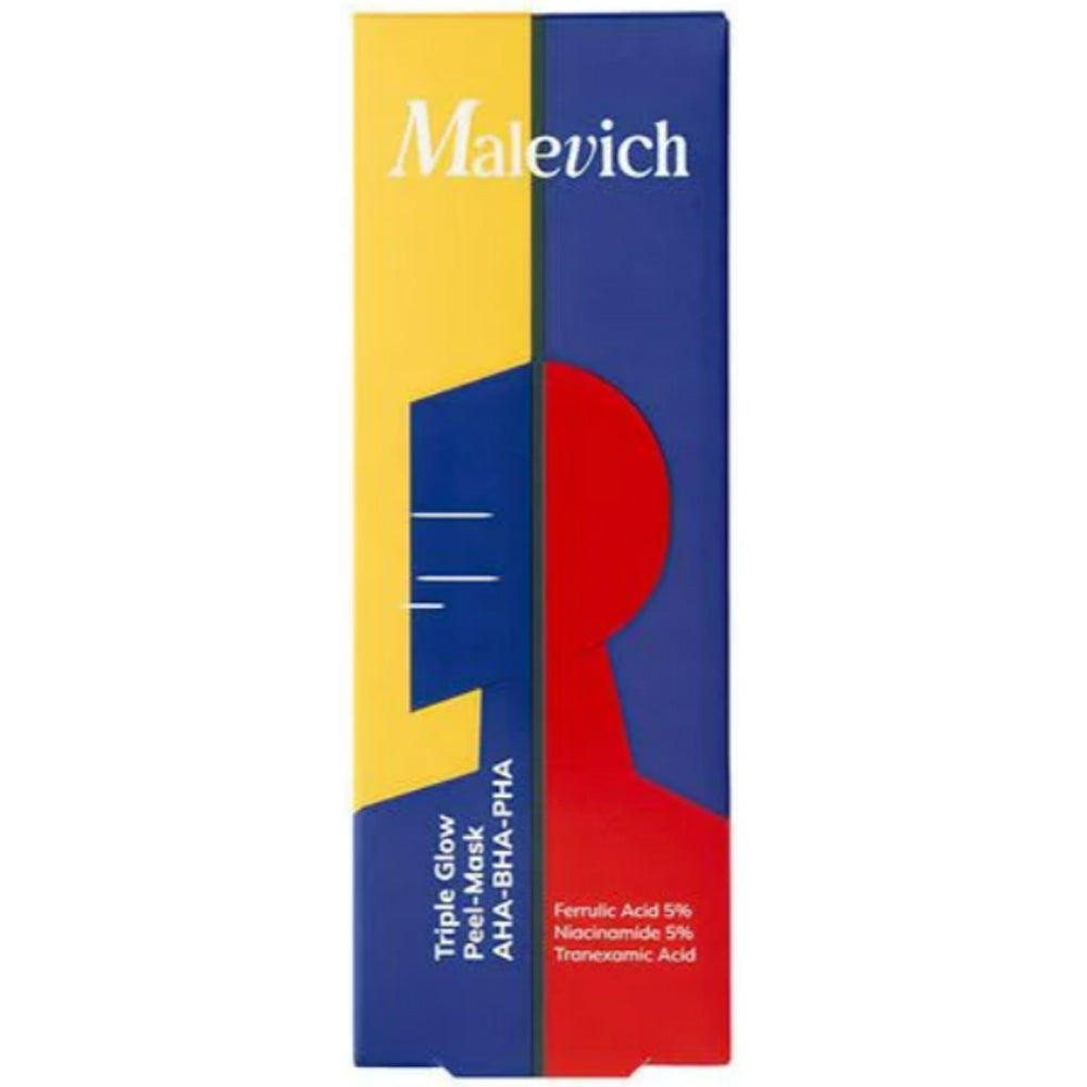 Мультикислотна маска-пілінг для сяяння шкіри обличчя - Malevich Triple Glow Peel-Mask