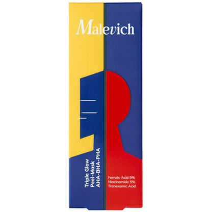Мультикислотна маска-пілінг для сяяння шкіри обличчя - Malevich Triple Glow Peel-Mask