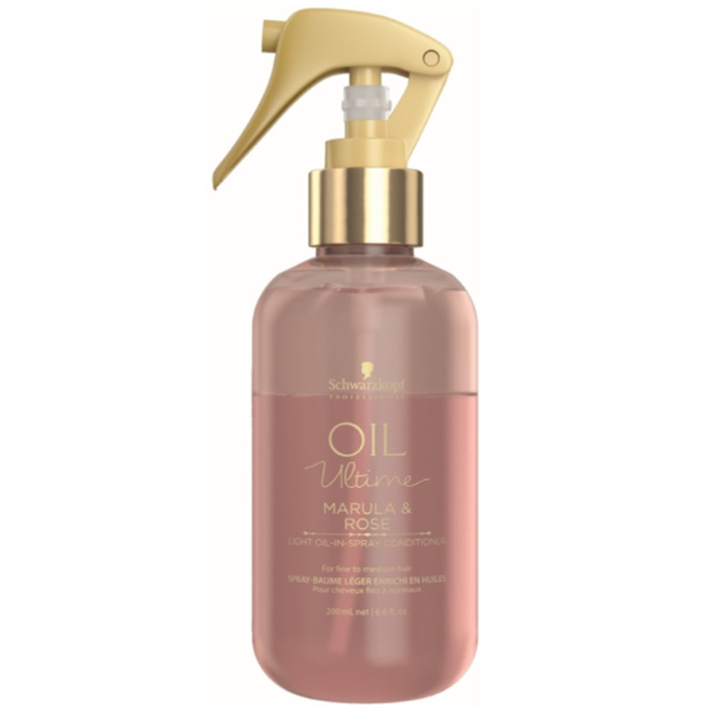 Schwarzkopf Oil Ultime Marula &amp; Rose Light Oil-In-Spray Conditioner - Спрей-кондиціонер з олією марули для тонкого і нормального волосся