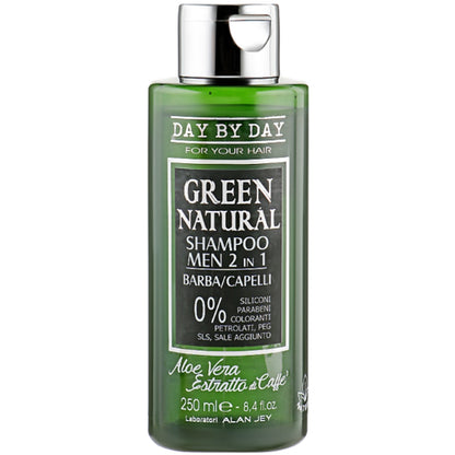 Alan Jey Green Natural Shampoo 2in1 - Шампунь чоловічий 2в1 для бороди та волосся