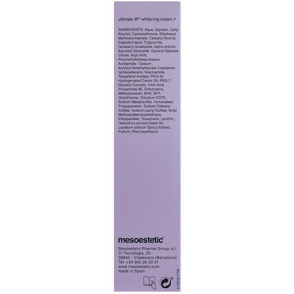 Освітлюючий крем для обличчя Mesoestetic склад
