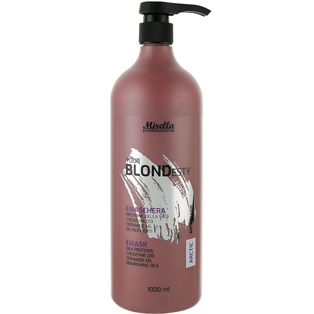 Маска для волосся з Q10 та керамідами, арктичний відтінок - Mirella Professional Your Blondesty Arctic Mask