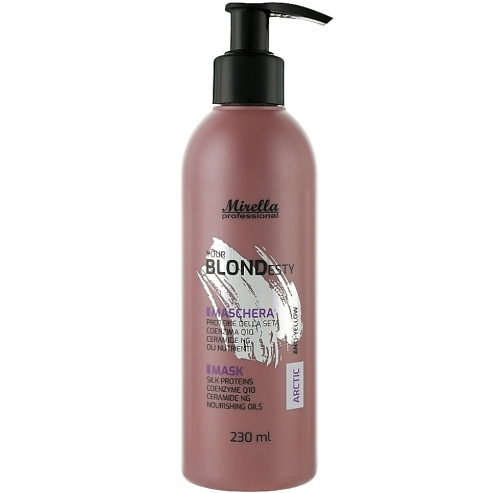 Маска для волосся з Q10 та керамідами, арктичний відтінок - Mirella Professional Your Blondesty Arctic Mask