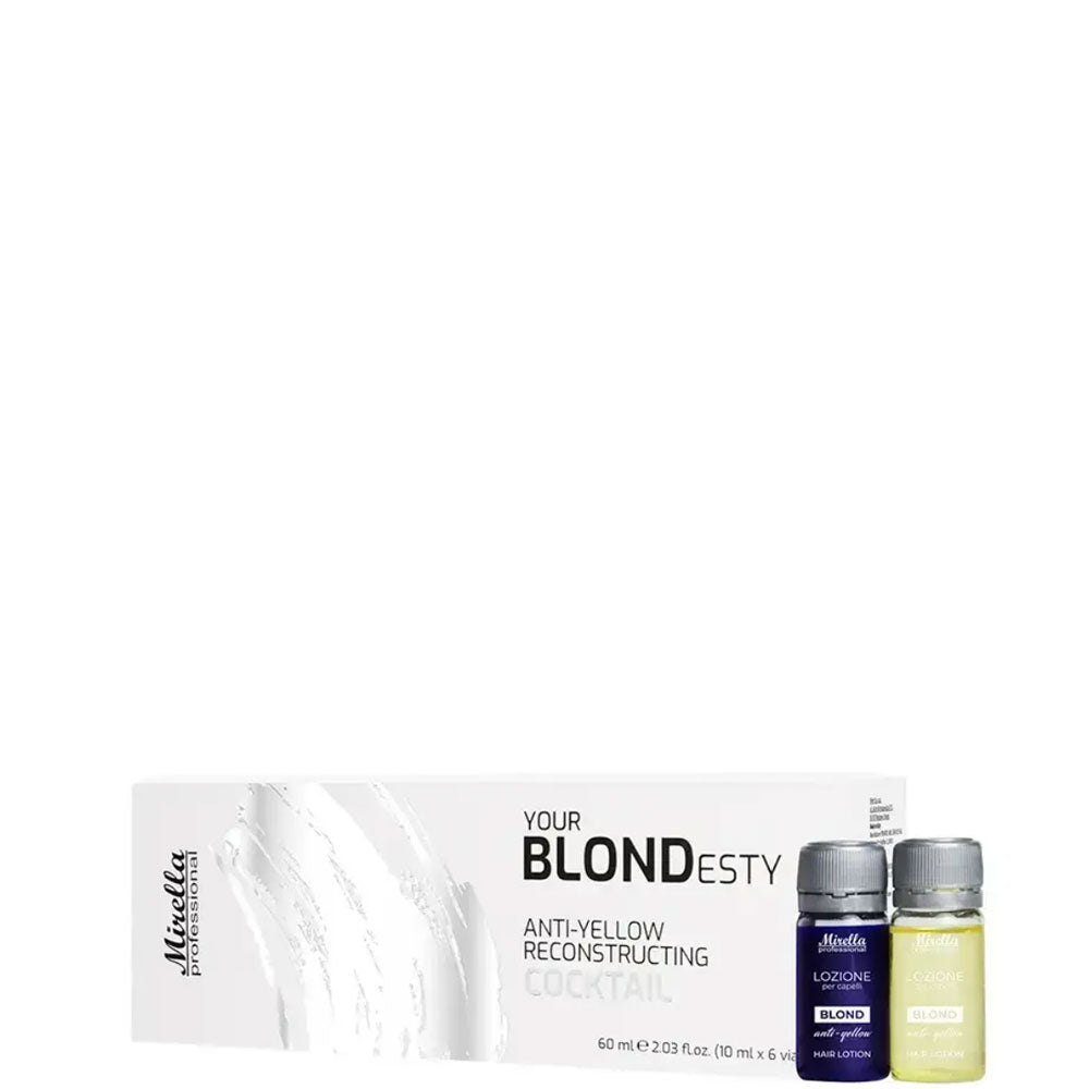 Коктейль-реконструктор для волосся з антижовтим ефектом - Mirella Professional Your Blondesty Anti-Yellow Reconstructing Cocktail