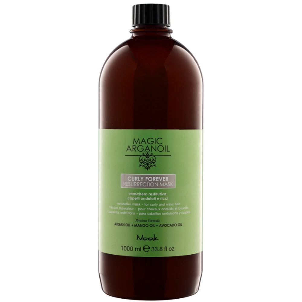 Відновлювальна маска для хвилястого та кучерявого волосся - Nook Magic Arganoil Curly Forever Resurrection Mask