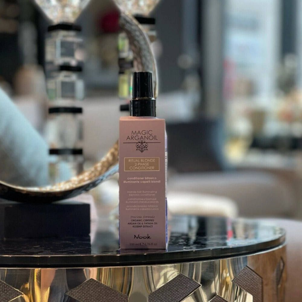 Двофазний незмивний кондиціонер для волосся - Nook Magic Arganoil Ritual Blonde 5