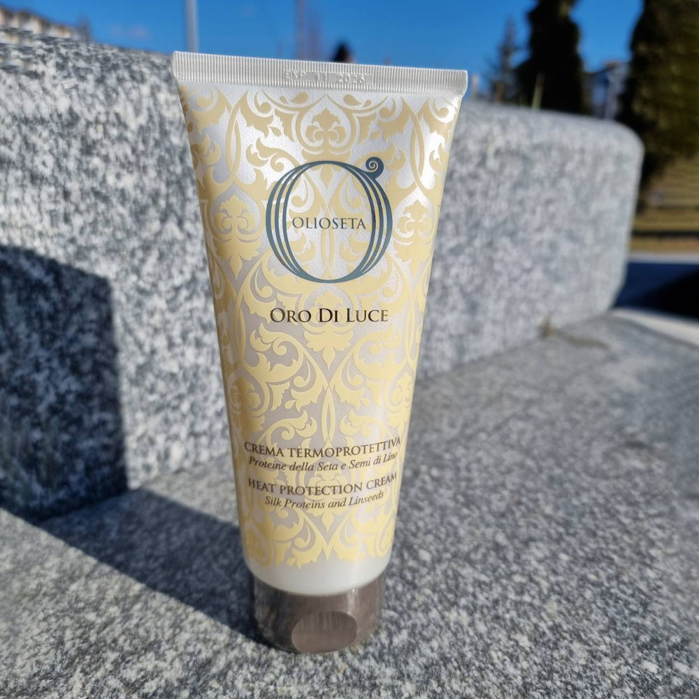 Barex Italiana Olioseta Oro Di Luce Heat Protection Cream — Крем термозахисний з протеїнами шовку та екстрактом насіння льону