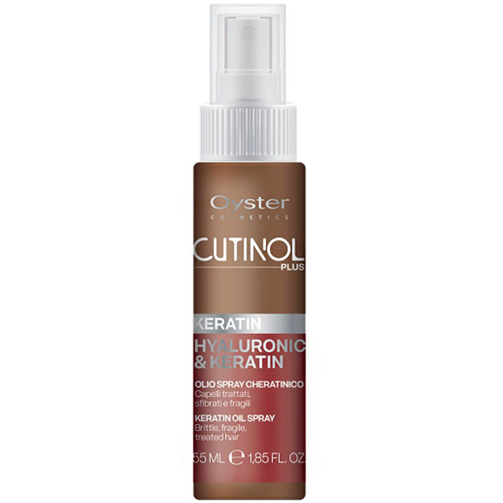 Спрей-олія для пошкодженого волосся - Oyster Cutinol Plus Hyaluronic &amp; Keratin Oil Spray